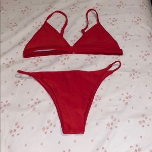 2 pc red bikini zaful